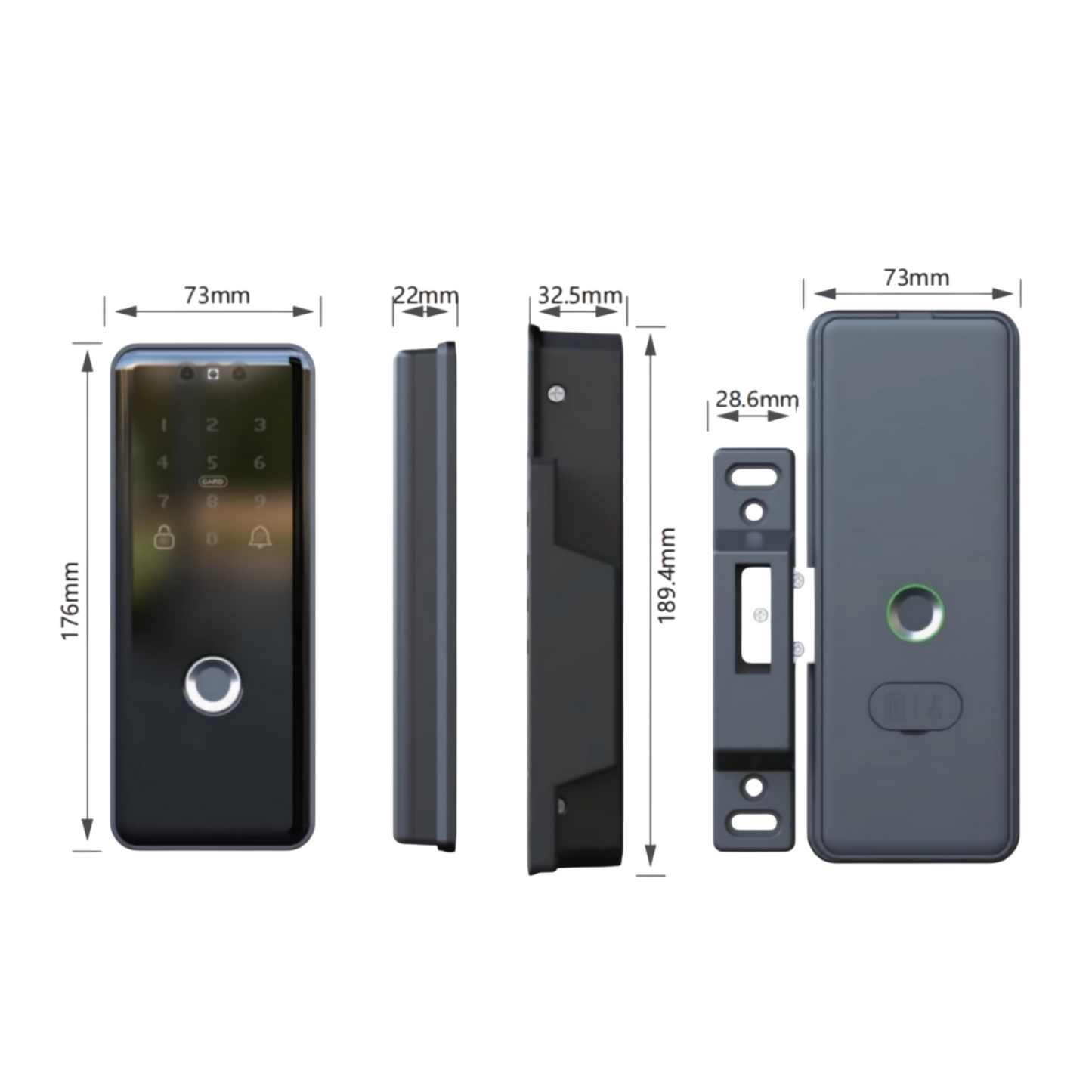 Glass Door Lock